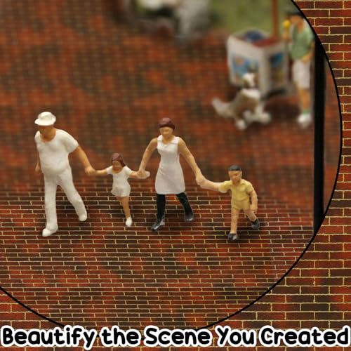6-Pack Red Brick Road Self-Adhesive Mats for Christmas Village & Dioramas