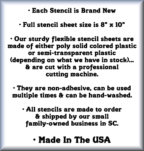 Illinois State Outline Stencil - Reusable 8x10 Plastic Sheet (3, 4, 5 Inch)