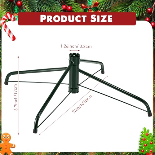 Roowest Green 24 Inch Metal Christmas Tree Stand for Artificial Tree