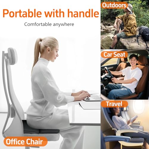 Foldable Gel and Memory Foam Seat Cushion for Office Chair and Travel