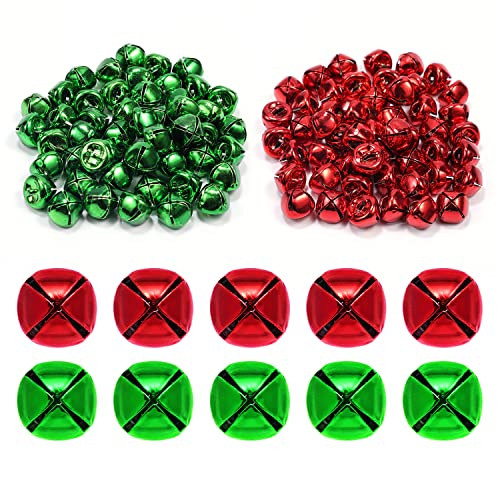 LUTER Christmas Jingle Bells 100pcs Small Holiday Ornaments for Decorations