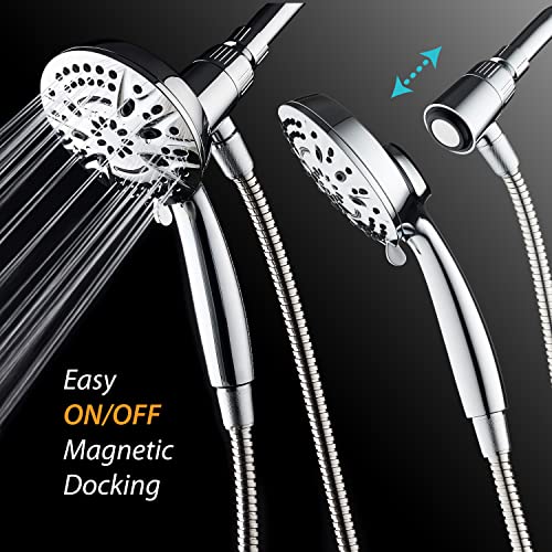 8-Setting High-Pressure Handheld Shower Head with Magnetic Docking