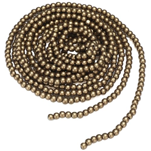 Willbond 16ft Wood Bead Garland for Christmas Tree in Bronze Gold - Holiday Decor