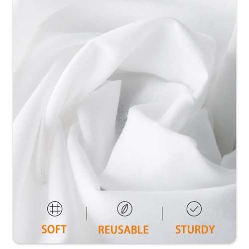 4 PCS Extra Fine Mesh Strainer Bags with Handle, Reusable Thai Tea Strainer, Cheesecloth for Straining NutMilk Coffee Milk Juices Honey Wine Oil Yogurt (2 Medium & 2 Small)