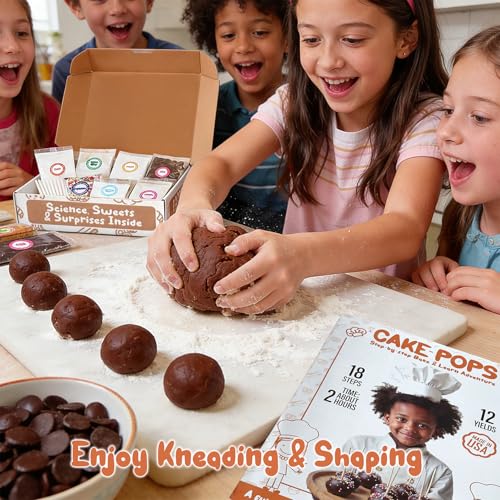 Kids Cake Pop Baking Kit with Pre-Measured Ingredients and Recipe Book