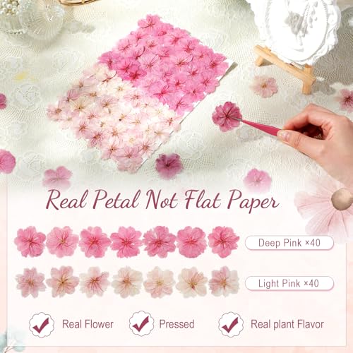 96 Pcs Natural Pressed Dried Flowers for Resin Art, Candle Making, and Decor