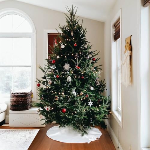 SevenFish White 36-Inch Christmas Tree Skirt for Holiday Decor