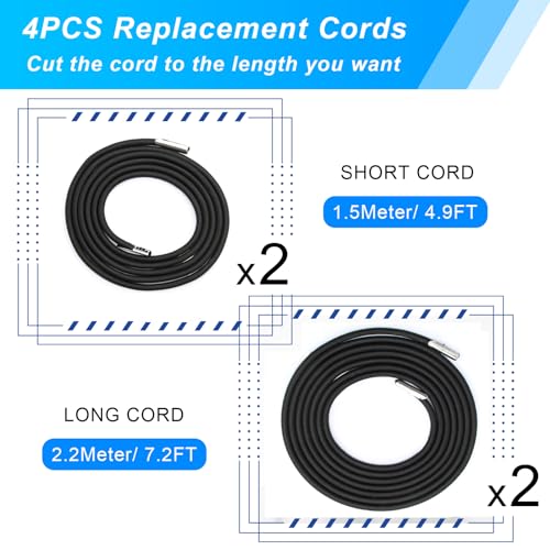 Universal Zero Gravity Chair Replacement Cords - 4 Pack Elastic Repair Laces