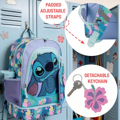 Kids 5-Piece 16-Inch Backpack Set with Lunch Bag & Utility Case - Purple