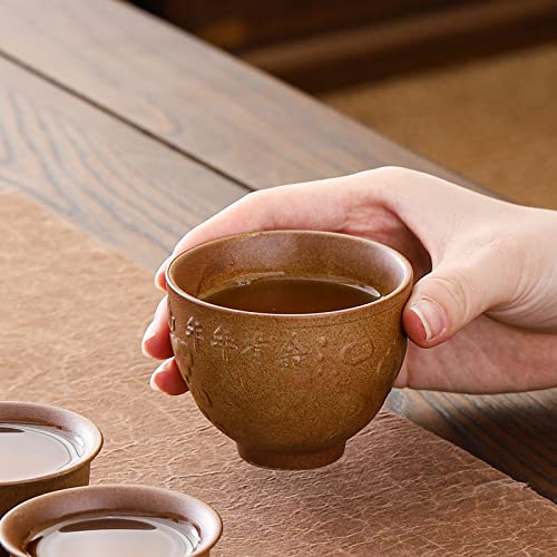 Lifting Beam Coarse Pottery Tea Set with Teapot Stove & Cups Gift Box