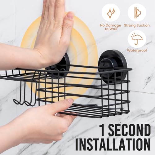 Shower Caddy Suction Cup 2 Pack Rustproof Bathroom Organizer Shelf