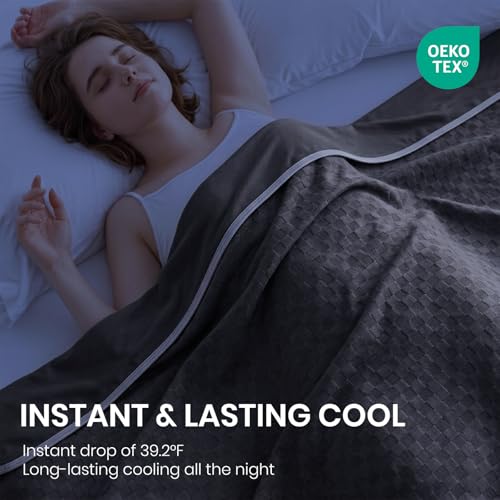 Cooling Blanket 90x90 for Hot Sleepers - Breathable Soft Summer Throw