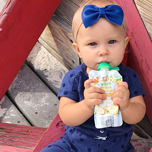 Silicone Food Pouch Toppers with Flow Control Valve 4-Pack