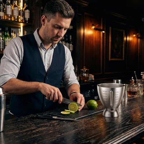 Stainless Steel Cocktail Jigger with Graduated Markings – Bartending Measuring Tool
