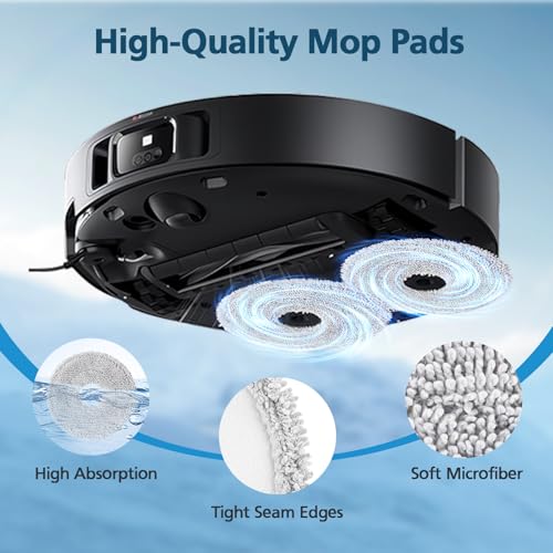 6-Pack Microfiber Replacement Mop Pads for Robot Vacuum Cleaners