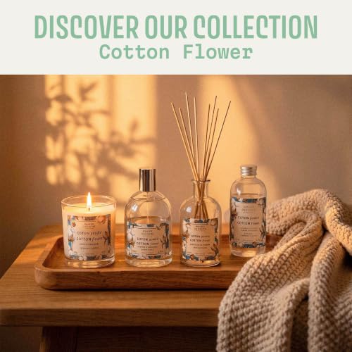 Panier des Sens Cotton Flower Scented Candle 9.7 oz – Hand-Poured Soy Wax