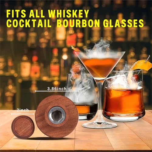 Yecuip Brown Whiskey Smoker Kit with Torch - Rustic Gift for Men & Dad