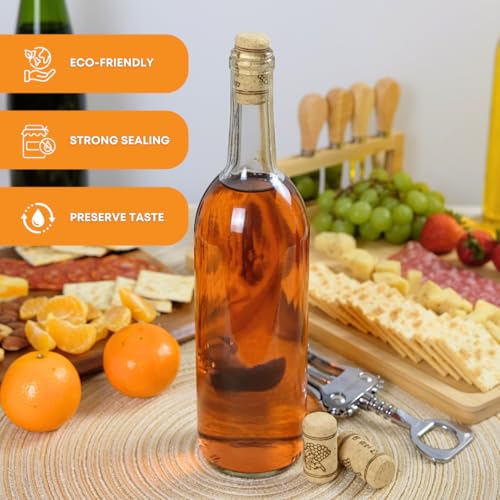FastRack Pack of 100 #9 Wine Corks - Natural Tapered Bottle Stoppers