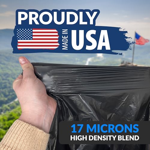 55-60 Gallon Heavy Duty Trash Bags with Twist Ties - 150 Count, Black