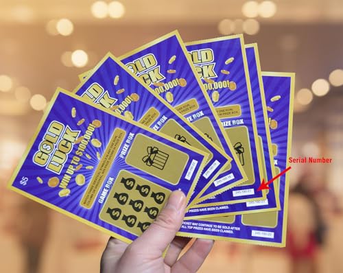 WINGKIND 6-Pack Gold Luck Pregnancy Announcement Fake Lottery Scratch Off Tickets