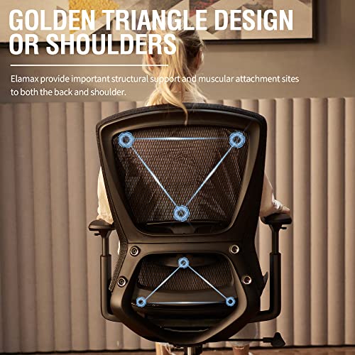 Ergonomic Mesh Office Chair with Adjustable Lumbar Support and 3D Armrests