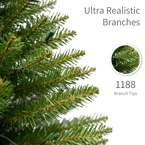 7.5ft Pre-Lit Fraser Fir Pencil Christmas Tree with 350 Clear Lights