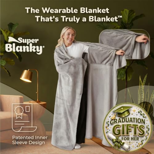 Unisex Wearable Blanket with Sleeves - Cozy Plush Loungewear for Adults