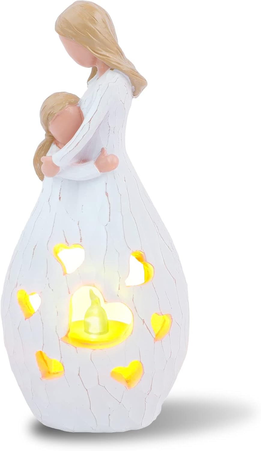 Skiennix Candle Holder Statue - Elegant Flickering LED Candle Gift for Mom | Perfect for Birthdays & Mother's Day