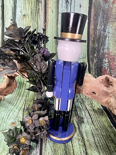 14-Inch Handcrafted Wooden Voodoo Nutcracker, Purple