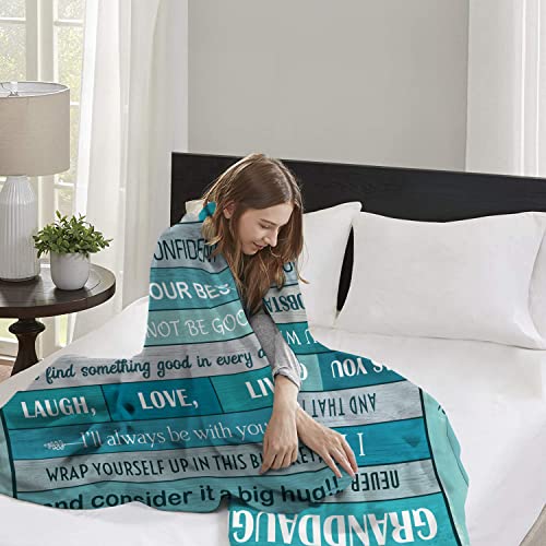 POQUSH Granddaughter Gift Blanket from Grandma/Grandpa 80x60in Christmas Birthday