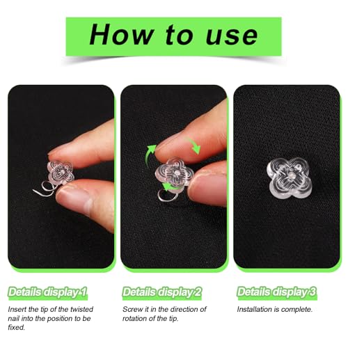 100 Bed Skirt Pins - 0.43 Inch Twist Pins with Clear Heads