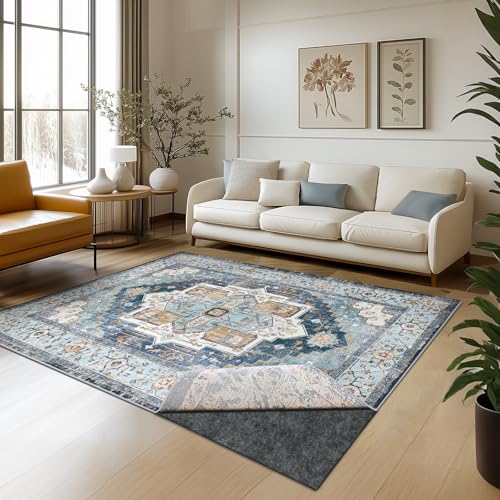 8x10 ft Waterproof Rug Pad, Non-Slip Felt Carpet Pad for Hardwood Floors