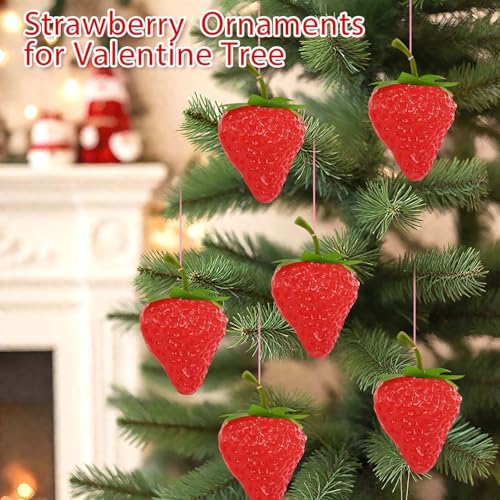 20 Pieces Artificial Strawberries - Realistic Mini Fruit Decor