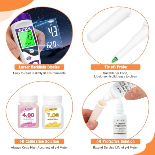 Digital Food pH Meter with Bluetooth for Sourdough Bread and Canning