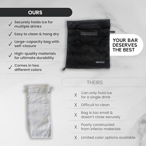 A Bar Above XL Black Reusable Lewis Ice Bag for Crushed Ice - Bar Tool