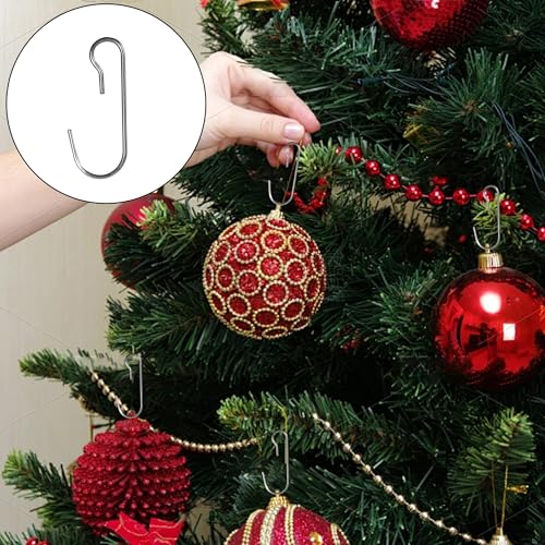 120-Pack Christmas Ornament Metal Hooks - 1.18 Inch Silver Tree Hangers