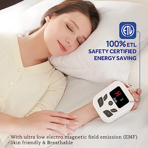 Full Size Heated Mattress Pad with 10 Heat Settings - Machine Washable