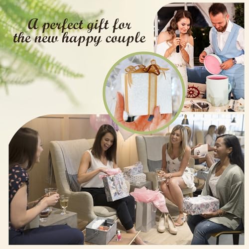 Wedding Advice and Wishes Cards with Wooden Keepsake Box, 50-Pack