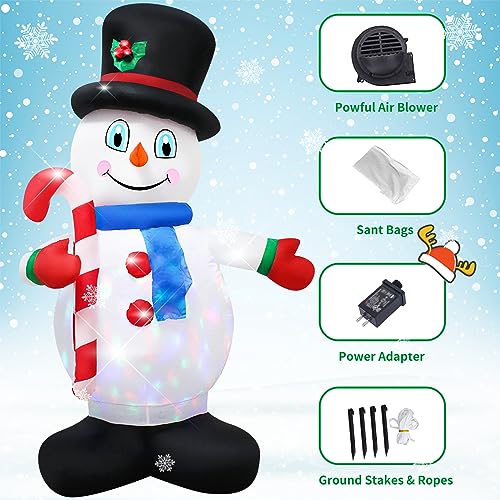 5Ft Christmas Inflatable Snowman with LED Lights Outdoor Decor