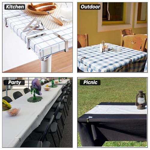 32-Pack Stainless Steel Tablecloth Clips for Picnic and Outdoor Tables