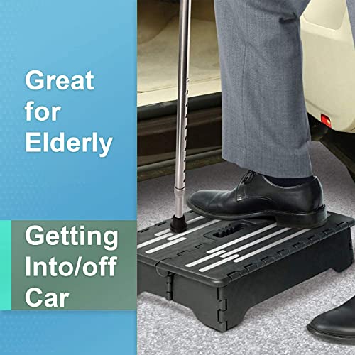 5-Inch Folding Step Stool - Portable Non-Slip Stool for Kitchen & Bath