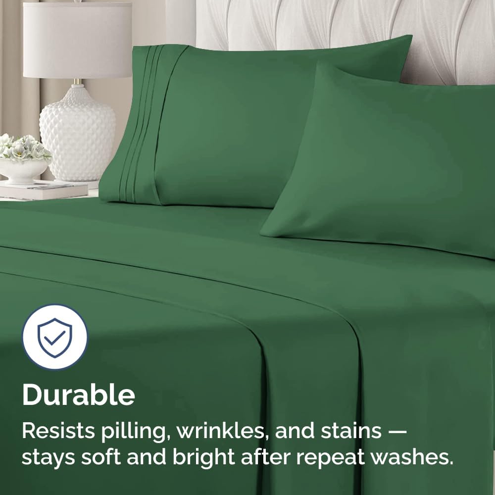 Skiennix Standard Pillow Cases Set of 2 | Ultra-Soft Hotel Quality, Wrinkle-Free, Emerald Green