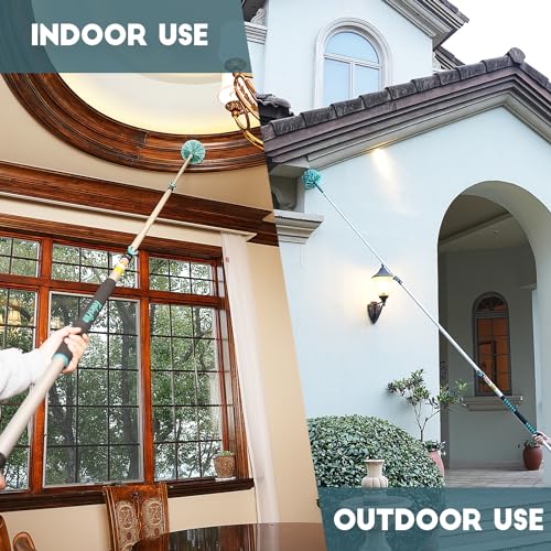 High Reach Cobweb Duster with 5-12 Ft Telescopic Extension Pole