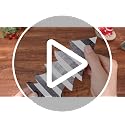Meooeck 3 Pcs Wooden Christmas Tree Decorations with Bases – Rustic Tabletop Signs