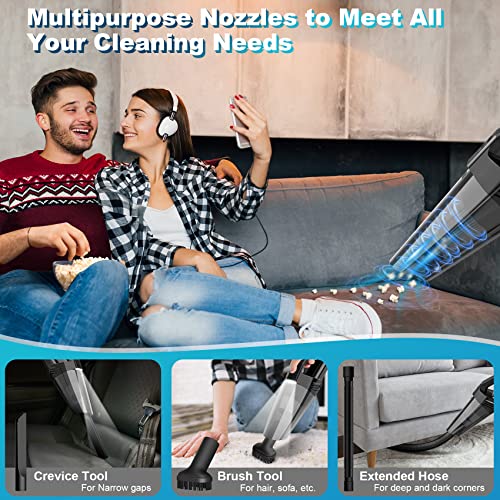 Blestan Cordless Handheld Car Vacuum Cleaner with LED Light 9kPa