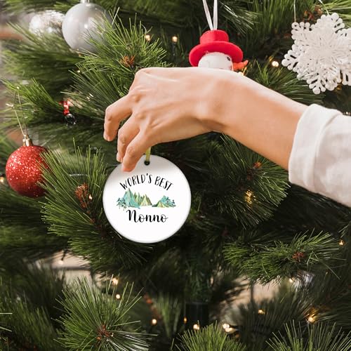 Beliran Nonno Ceramic Christmas Ornament - Grandpa Gifts for Tree, Birthday, Thanksgiving, Xmas, from Grandkids