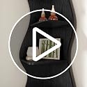 5-Tier Corner Bookshelf, Wavy Wall Storage Rack for Small Spaces