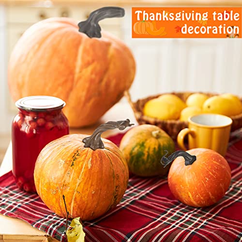 48 Pcs Artificial Pumpkin Stems for Crafts, Plastic DIY Harvest Decor