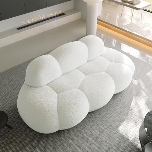 Modern Cloud Shaped Sherpa Sofa for Living Room and Small Spaces