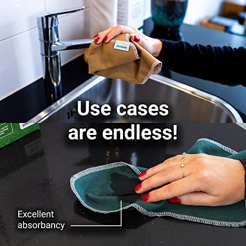Reusable Paper Towels 24 Pack - 100% Cotton Washable Kitchen Cloths